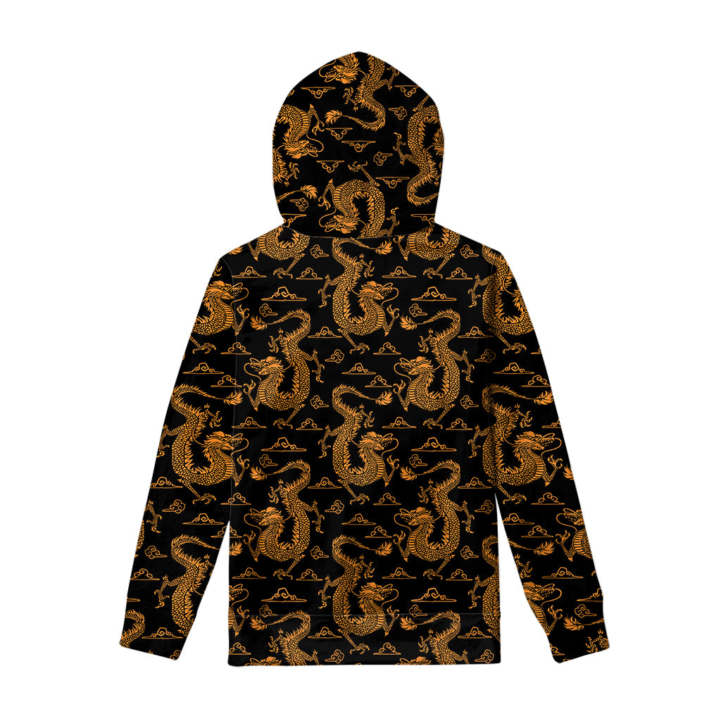 Eastern Dragon Pattern Print Pullover Hoodie