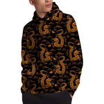 Eastern Dragon Pattern Print Pullover Hoodie