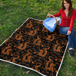 Eastern Dragon Pattern Print Quilt