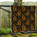 Eastern Dragon Pattern Print Quilt