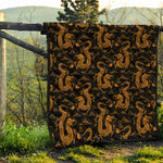 Eastern Dragon Pattern Print Quilt