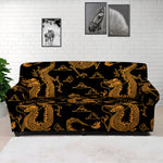 Eastern Dragon Pattern Print Sofa Cover