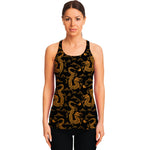 Eastern Dragon Pattern Print Women's Racerback Tank Top