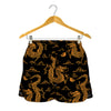 Eastern Dragon Pattern Print Women's Shorts