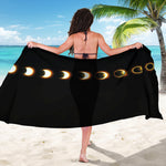 Eclipse Phases Print Beach Sarong Wrap