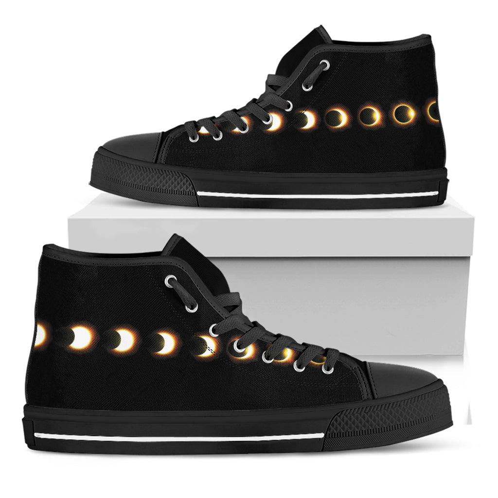 Eclipse Phases Print Black High Top Shoes
