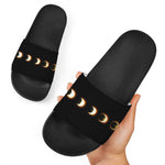 Eclipse Phases Print Black Slide Sandals