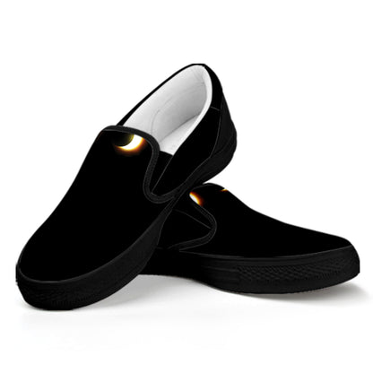 Eclipse Phases Print Black Slip On Shoes