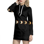 Eclipse Phases Print Pullover Hoodie Dress
