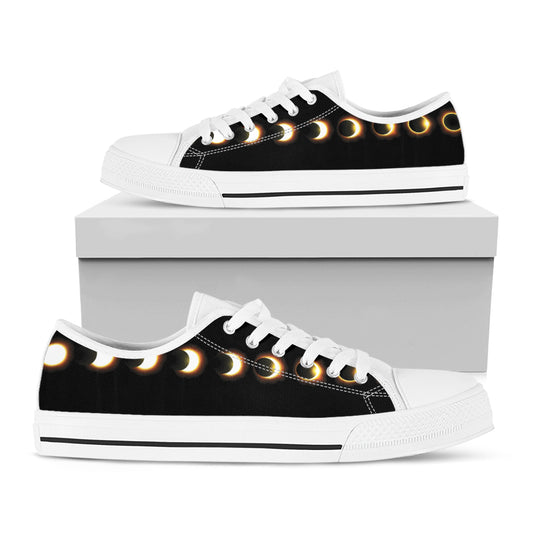 Eclipse Phases Print White Low Top Shoes