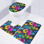 EDM Beach Palm Tree Pattern Print 3 Piece Bath Mat Set