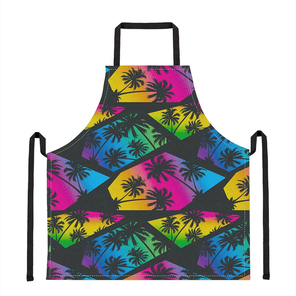 EDM Beach Palm Tree Pattern Print Apron