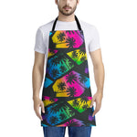 EDM Beach Palm Tree Pattern Print Apron