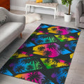EDM Beach Palm Tree Pattern Print Floor Mat
