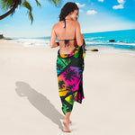EDM Beach Palm Tree Pattern Print Beach Sarong Wrap
