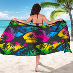 EDM Beach Palm Tree Pattern Print Beach Sarong Wrap