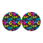 EDM Beach Palm Tree Pattern Print Car Coasters