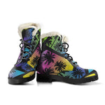 EDM Beach Palm Tree Pattern Print Comfy Boots GearFrost