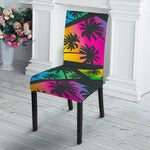 EDM Beach Palm Tree Pattern Print Dining Chair Slipcover