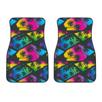 EDM Beach Palm Tree Pattern Print Front Car Floor Mats