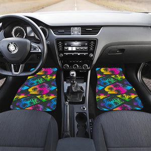 EDM Beach Palm Tree Pattern Print Front Car Floor Mats