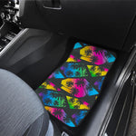 EDM Beach Palm Tree Pattern Print Front Car Floor Mats