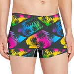 EDM Beach Palm Tree Pattern Print Men's Boxer Briefs