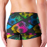 EDM Beach Palm Tree Pattern Print Men's Boxer Briefs