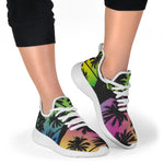 EDM Beach Palm Tree Pattern Print Mesh Knit Shoes GearFrost