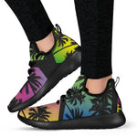 EDM Beach Palm Tree Pattern Print Mesh Knit Shoes GearFrost