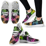 EDM Beach Palm Tree Pattern Print Mesh Knit Shoes GearFrost