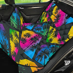 EDM Beach Palm Tree Pattern Print Pet Car Back Seat Cover