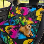 EDM Beach Palm Tree Pattern Print Pet Car Back Seat Cover