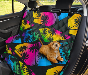 EDM Beach Palm Tree Pattern Print Pet Car Back Seat Cover