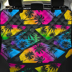 EDM Beach Palm Tree Pattern Print Pet Car Back Seat Cover