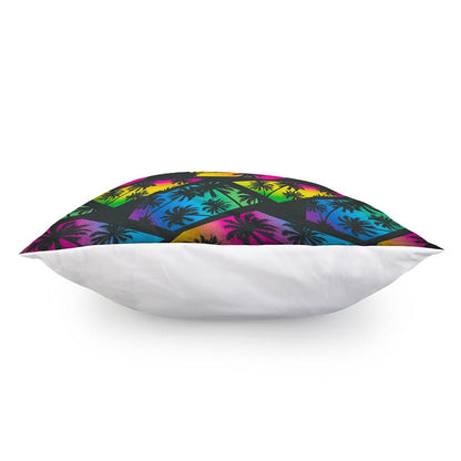 EDM Beach Palm Tree Pattern Print Pillow Cover