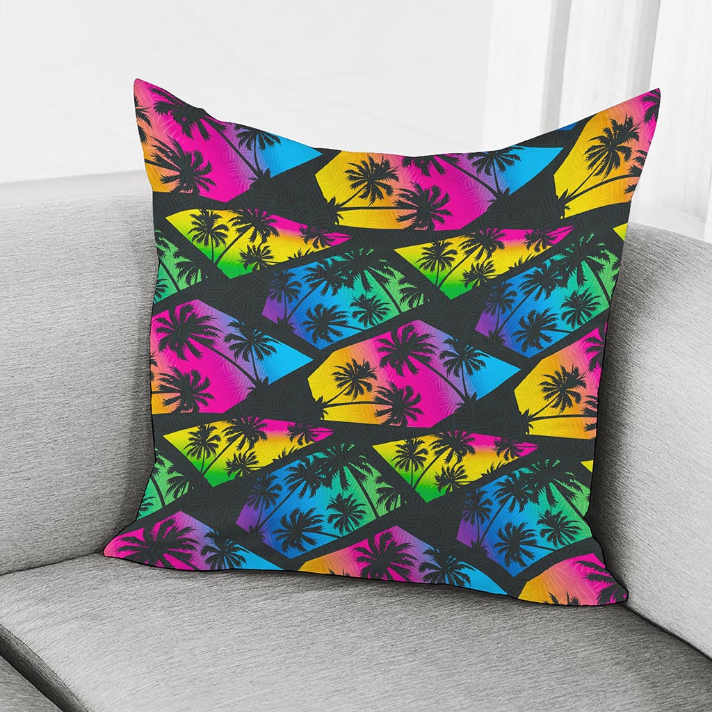 EDM Beach Palm Tree Pattern Print Pillow Cover