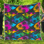 EDM Beach Palm Tree Pattern Print Quilt