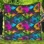 EDM Beach Palm Tree Pattern Print Quilt