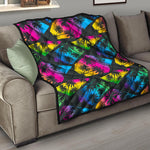 EDM Beach Palm Tree Pattern Print Quilt