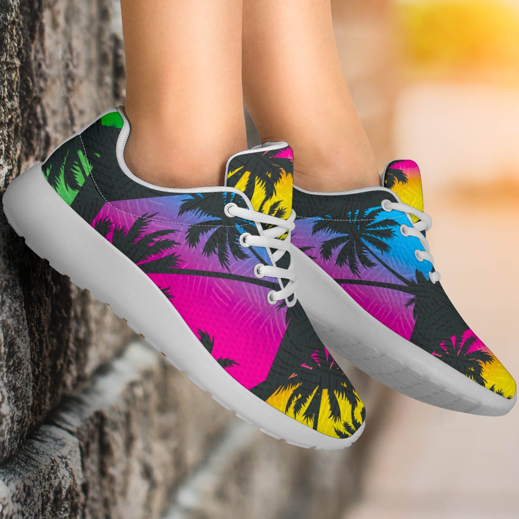 EDM Beach Palm Tree Pattern Print Sport Shoes GearFrost