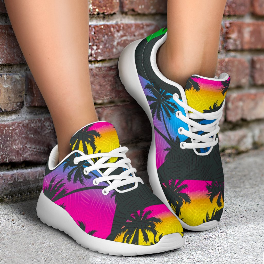 EDM Beach Palm Tree Pattern Print Sport Shoes GearFrost