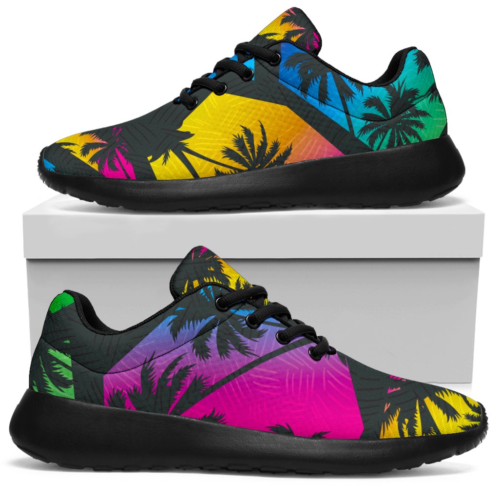 EDM Beach Palm Tree Pattern Print Sport Shoes GearFrost