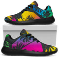 EDM Beach Palm Tree Pattern Print Walking Shoes