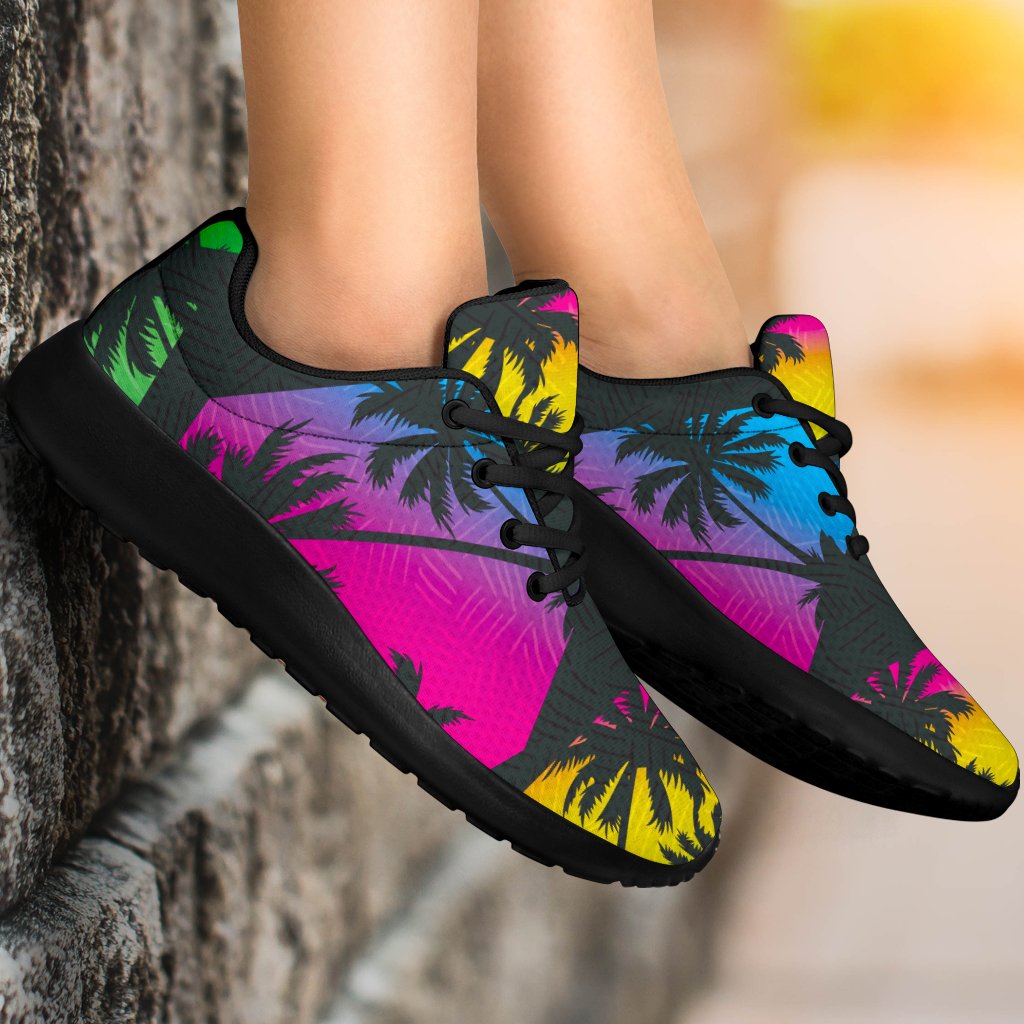 EDM Beach Palm Tree Pattern Print Sport Shoes GearFrost