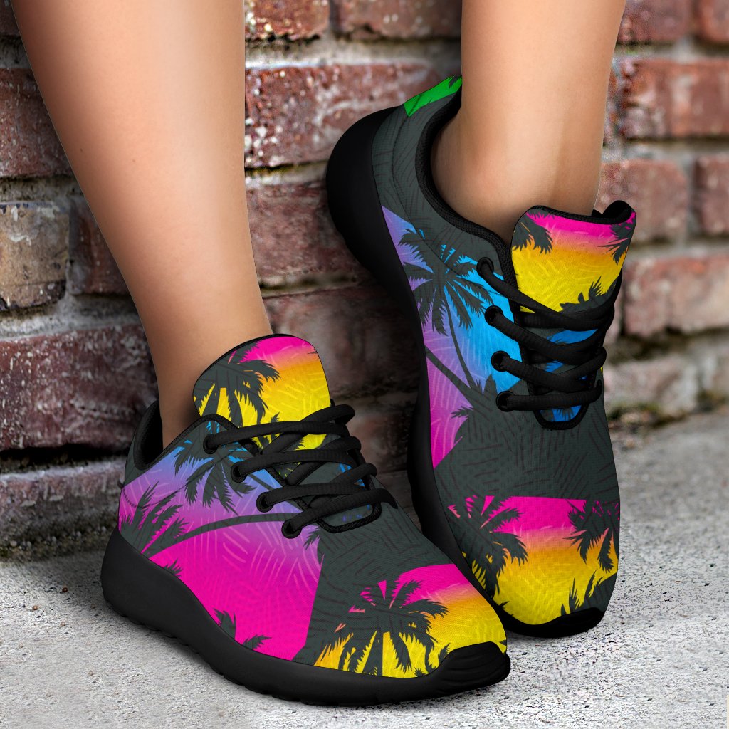 EDM Beach Palm Tree Pattern Print Sport Shoes GearFrost