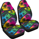 EDM Beach Palm Tree Pattern Print Universal Fit Car Seat Covers