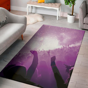 EDM Party In Nightclub Print Area Rug