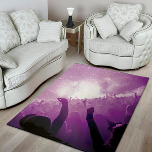 EDM Party In Nightclub Print Area Rug