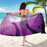 EDM Party In Nightclub Print Beach Sarong Wrap
